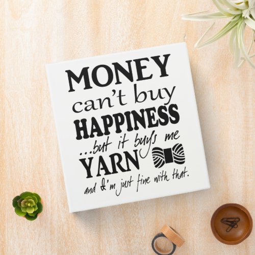 Yarn is Happiness Crafts Pattern Organizing Binder