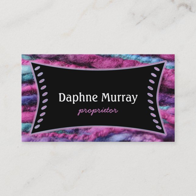 Yarn Knit Crochet Shop Business Card (Front)