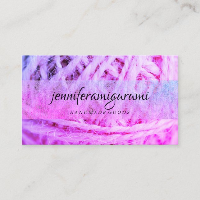 Yarn Knitting Crochet Business Card (Front)