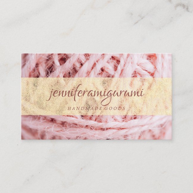 Yarn Knitting Crochet Craft Business Card