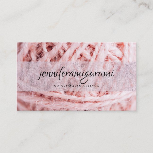 Yarn Knitting Crochet Handmade Craft amigurumi art Business Card