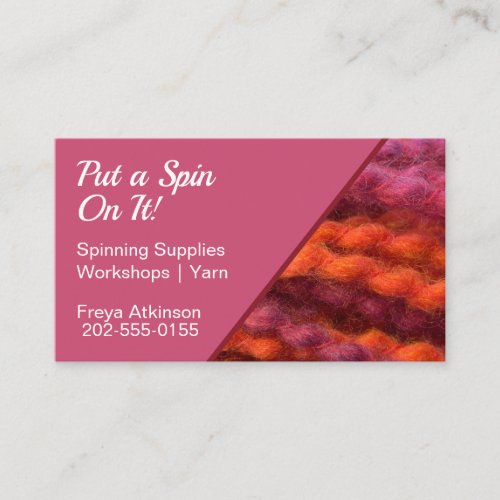 Yarn Knitting Spinning Weaving Craft Business Card
