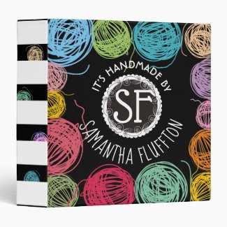 Yarn monogram knitting crochet pattern binder