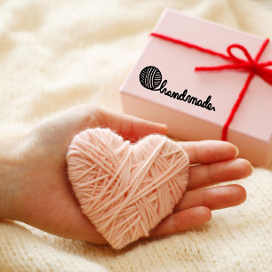 Yarn & needle crotchet Handmade Personalized Rubber Stamp