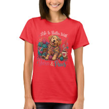 Yarn & Paws Golden Retriever Knitting & Crochet T-