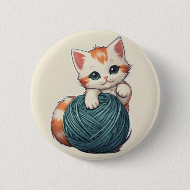 Yarn Play - kitten Button (Front)