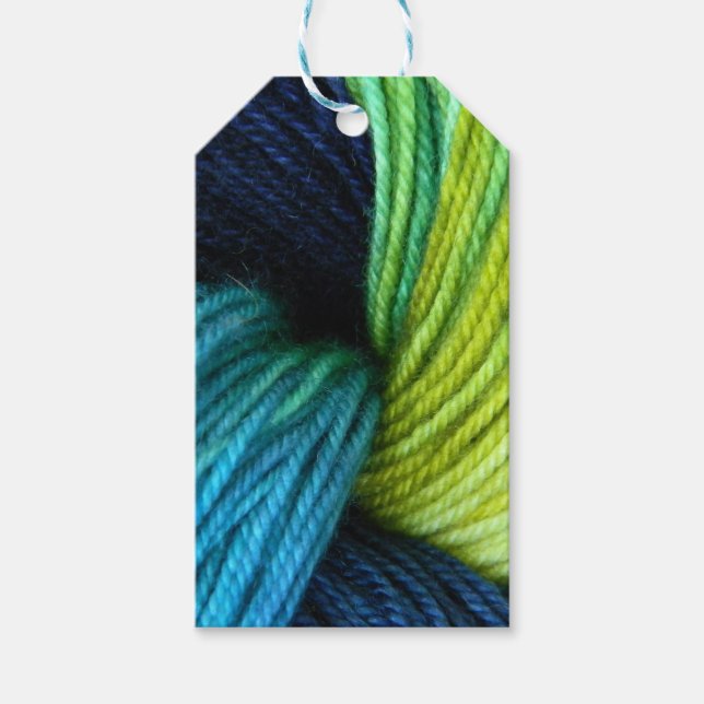 Yarn print, knitting, crochet gift tags (Front)
