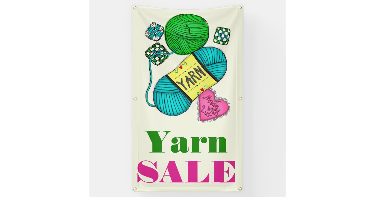 Yarn Sale Banner Zazzle