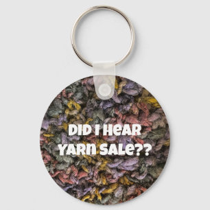 Yarn Sale Knit Crochet Blue Purple Funny  Keychain