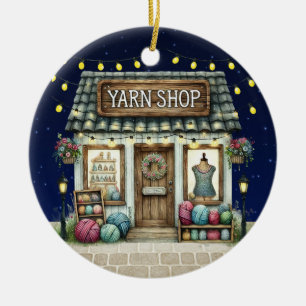 YARN Shop  Ceramic Ornament
