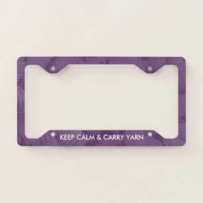 Yarn Skein Pattern - Any Color /Text License Plate Frame