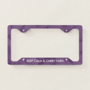 Yarn Skein Pattern - Any Color /Text License Plate Frame