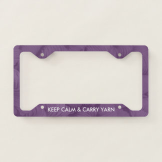 Yarn Skein Pattern - Any Color /Text License Plate Frame