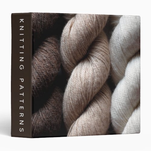 Yarn Skeins Brown Beige Photograph 3 Ring Binder