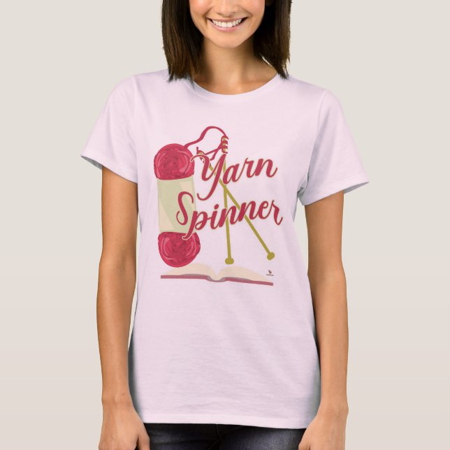  Yarn Spinner Storyteller Fun Writer Cartoon T-Shirt (Front)