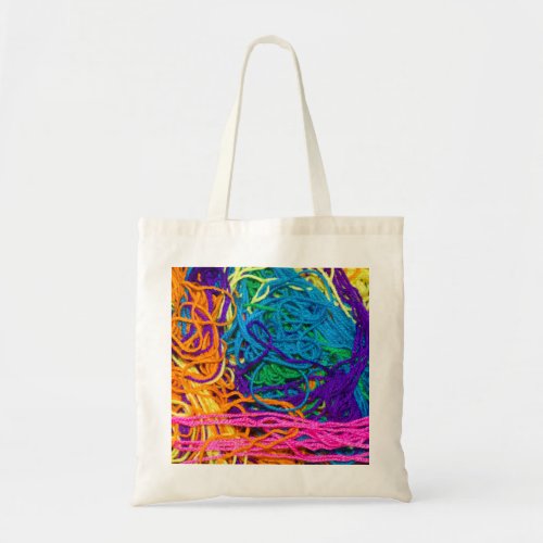 Yarn Tangles Crochet and Knitting Photography Tote Bag