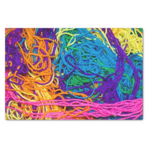 Yarn Tangles Crocheting and Knitting Craft Theme Tissue Paper