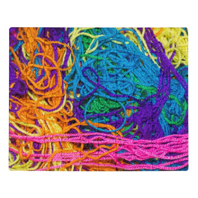 Yarn Tangles Crocheting and Knitting Photography Jigsaw Puzzle (Puzzle Horizontal)