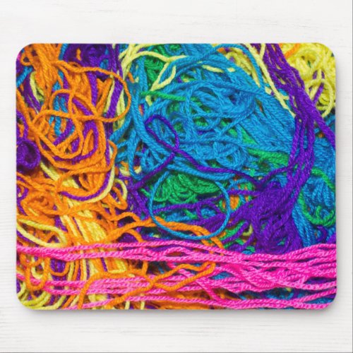 Yarn Tangles Crocheting and Knitting Photography Mouse Pad