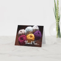Yarn Thank You Card for Knitter Crocheter Maker