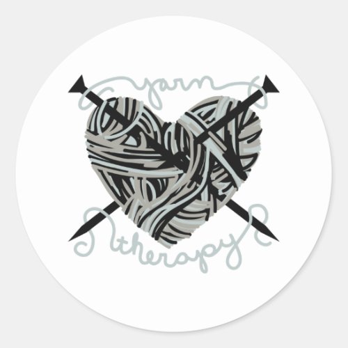 Yarn Therapy Classic Round Sticker