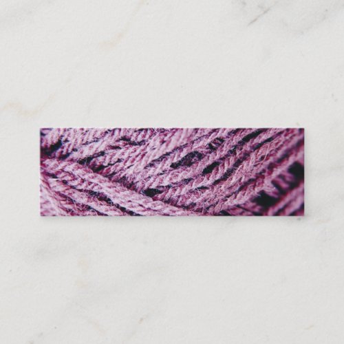 Yarn threads close_up photo custom mini business card