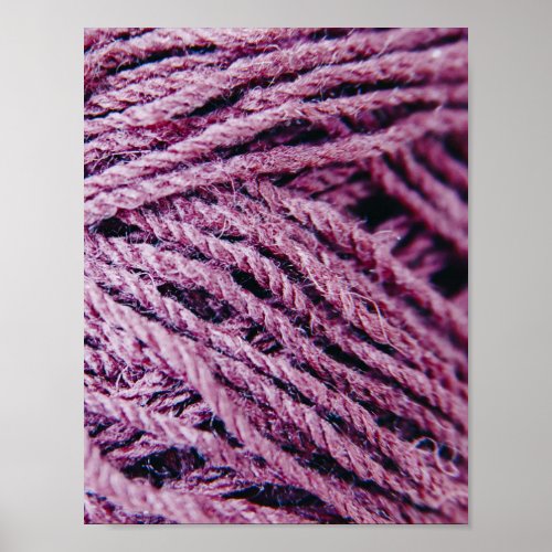 Yarn threads close_up photo custom poster