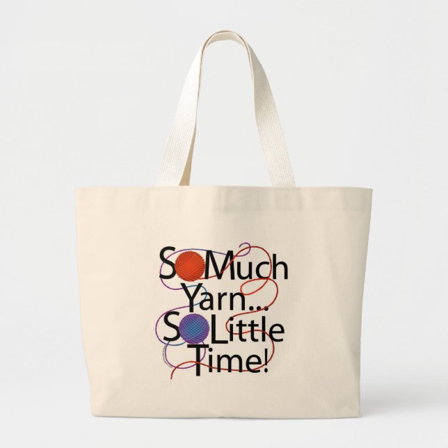 Yarn Time Large Tote Bag (Front)