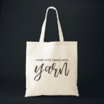 Yarn Tote Bag<br><div class="desc">Use this adorable tote bag to carry your yarn around town. It's stylish, fun, and will put a smile on your face every time you use it.</div>