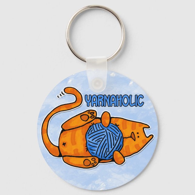 yarnaholic keychain (Front)