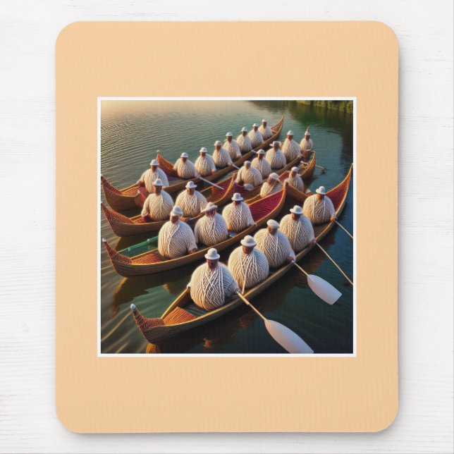Yarnball Rowing Crew Mouse Pad (Front)