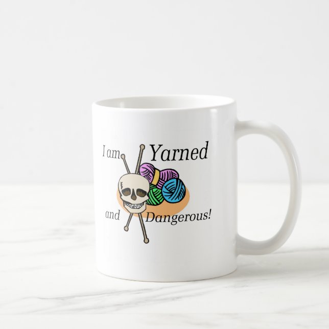 Yarned and Dangerous T-shirts and Gifts. Coffee Mug (Right)