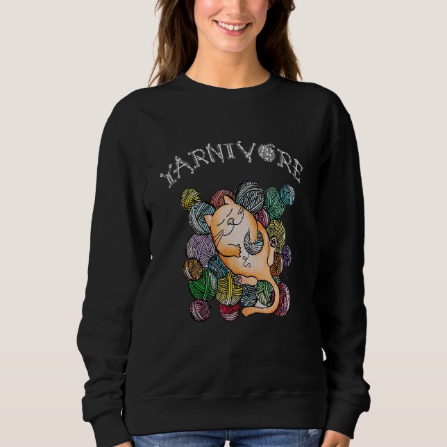 yarnivore cat sweatshirt (Front)
