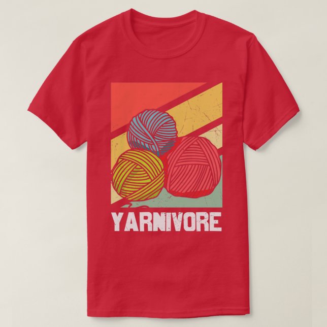 Yarnivore Knitting Design for Knitters  T-Shirt (Design Front)