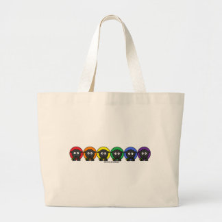 Yarnoholics Anonymous Fluffy Rainbow Sheep Large Tote Bag