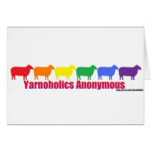 Yarnoholics Anonymous Rainbow Sheep (Front Horizontal)
