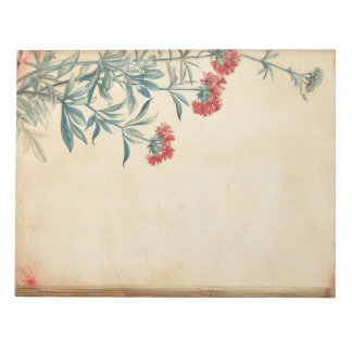 Yarrow flower illustration ephemera notepad