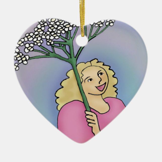 Yarrow Heart Ornament (Front)