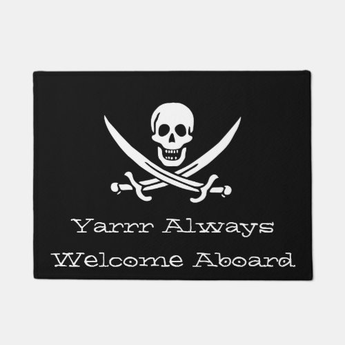 Yarrr Always Welcome Abouard Pirate Doormat