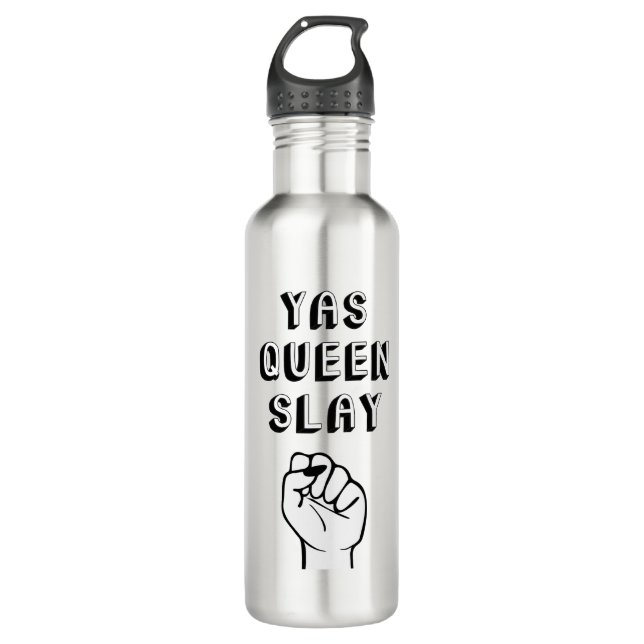 Yas Queen Slay Stainless Steel Water Bottle (Front)