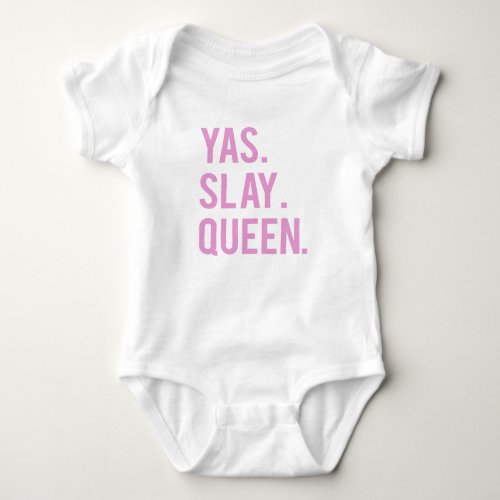 Yas Slay Queen Print 2 Baby Bodysuit