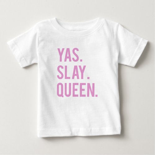 Yas Slay Queen Print 2 Baby T_Shirt