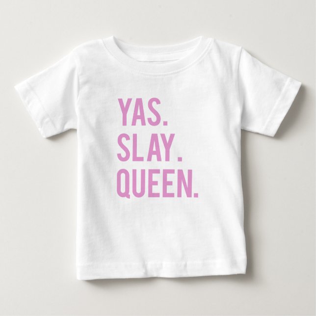 Yas Slay Queen Print 2 Baby T-Shirt (Front)