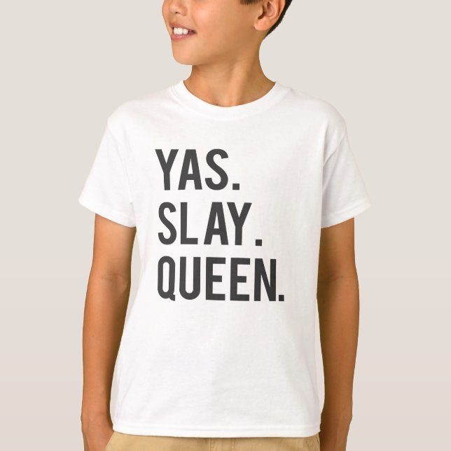 Yas Slay Queen Print T-Shirt (Front)