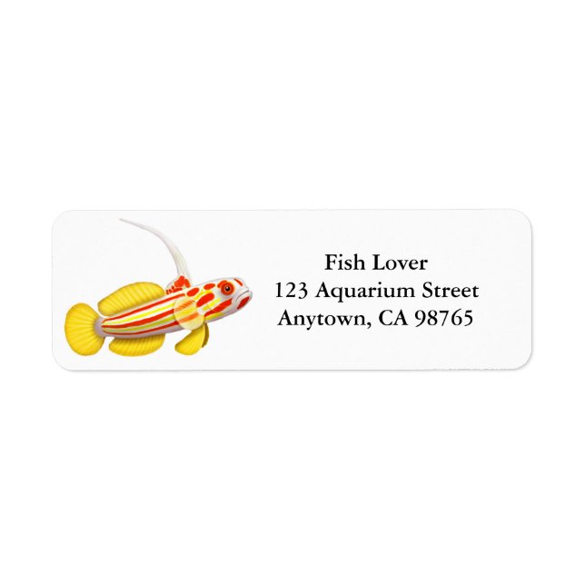 Yasha Hase Goby Fish Customizable Address Label (Front)
