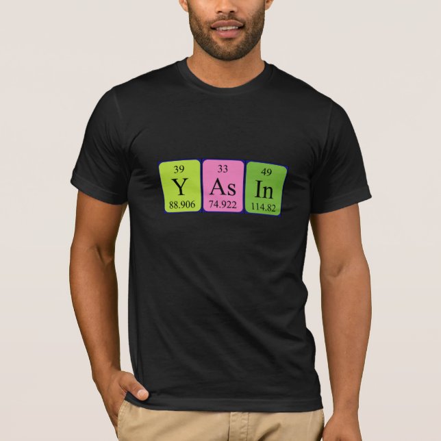 Yasin periodic table name shirt (Front)
