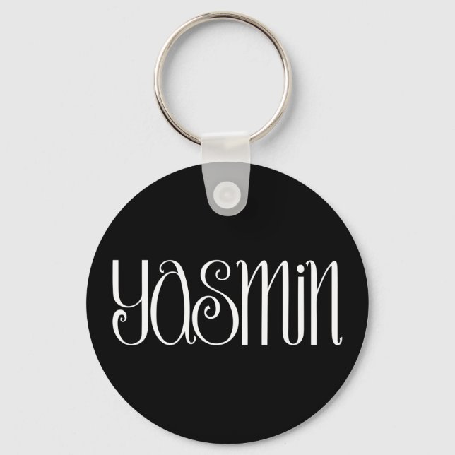 Yasmin white Keyring (Front)