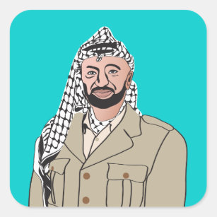 Yasser Arafat   ياسر عرفات Square Sticker