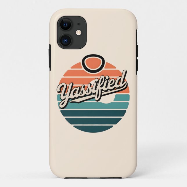 Yassified Retro Sunset Case-Mate iPhone Case (Back)