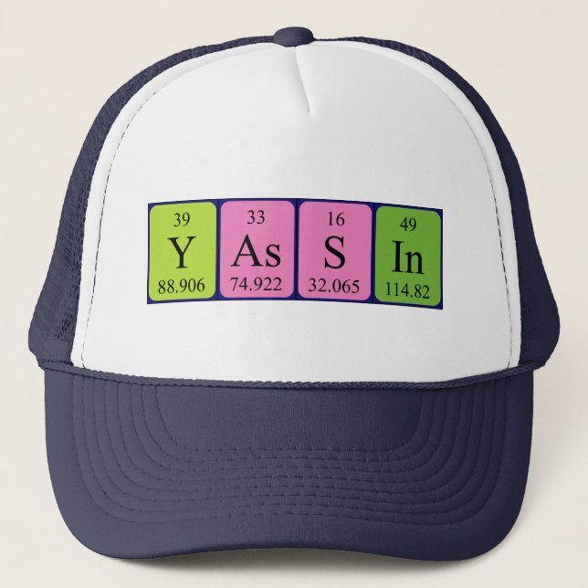 Yassin periodic table name hat (Front)